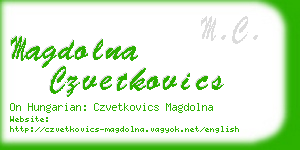 magdolna czvetkovics business card